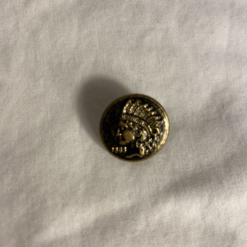Vintage Indian Head Buttob 1803 Metal Collectible